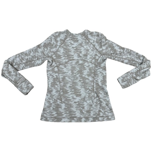 Lululemon Swiftly Tech Long Sleeve 2.0 Women's Size 8 Gray White Top Gym - Picture 4 of 9